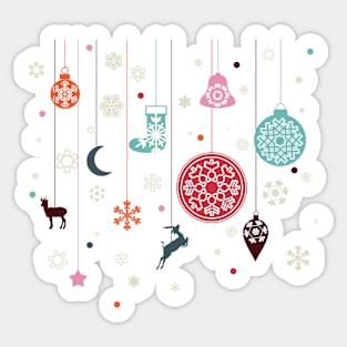 Hanging Christmas Decorations Sticker